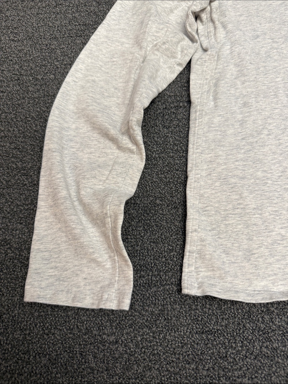 Lululemon Organic Cotton Crewneck Long-Sleeve Shirt in Heathered Light Grey - Picture 4 of 8